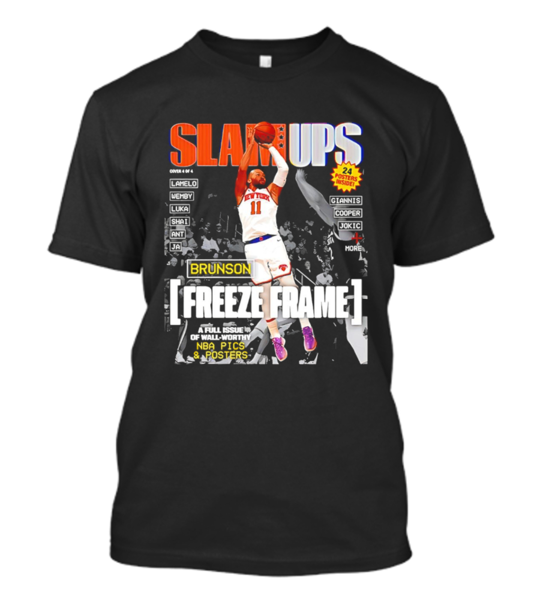 SLAM Ups Jalen Brunson Freeze Frame New York Knicks NBA Inside T-Shirt