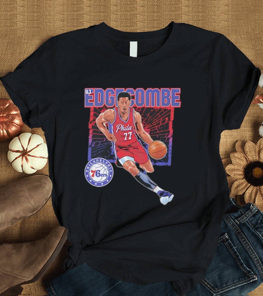 VJ Edgecombe Philadelphia 76ers NBA Phila 77 Basketball Player T-Shirt