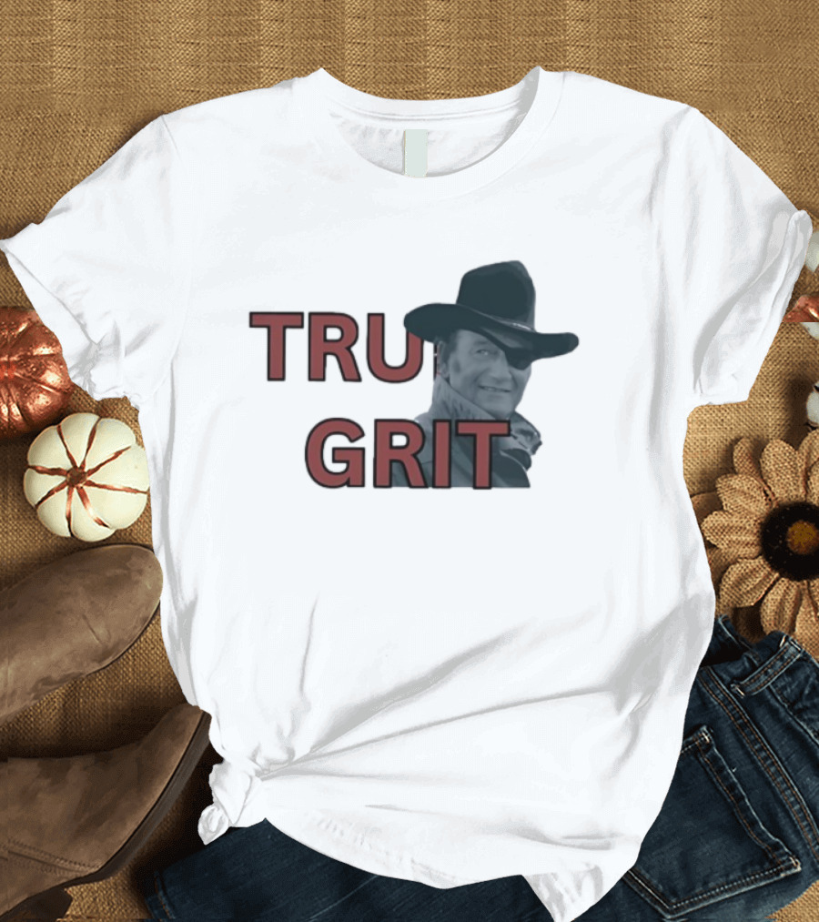 True Grit Marshal Reuben J. Cogburn Cowboy Movie Icon T-Shirt