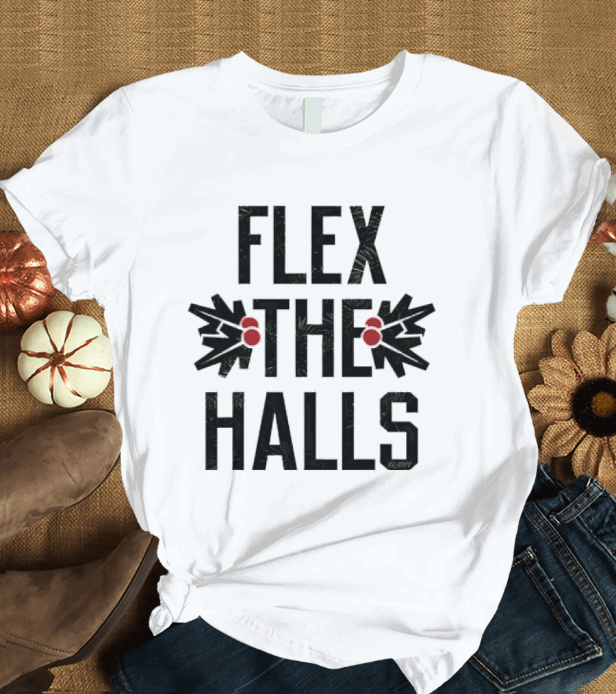 Flex The Halls Boxing Gloves Holiday Fun T-Shirt