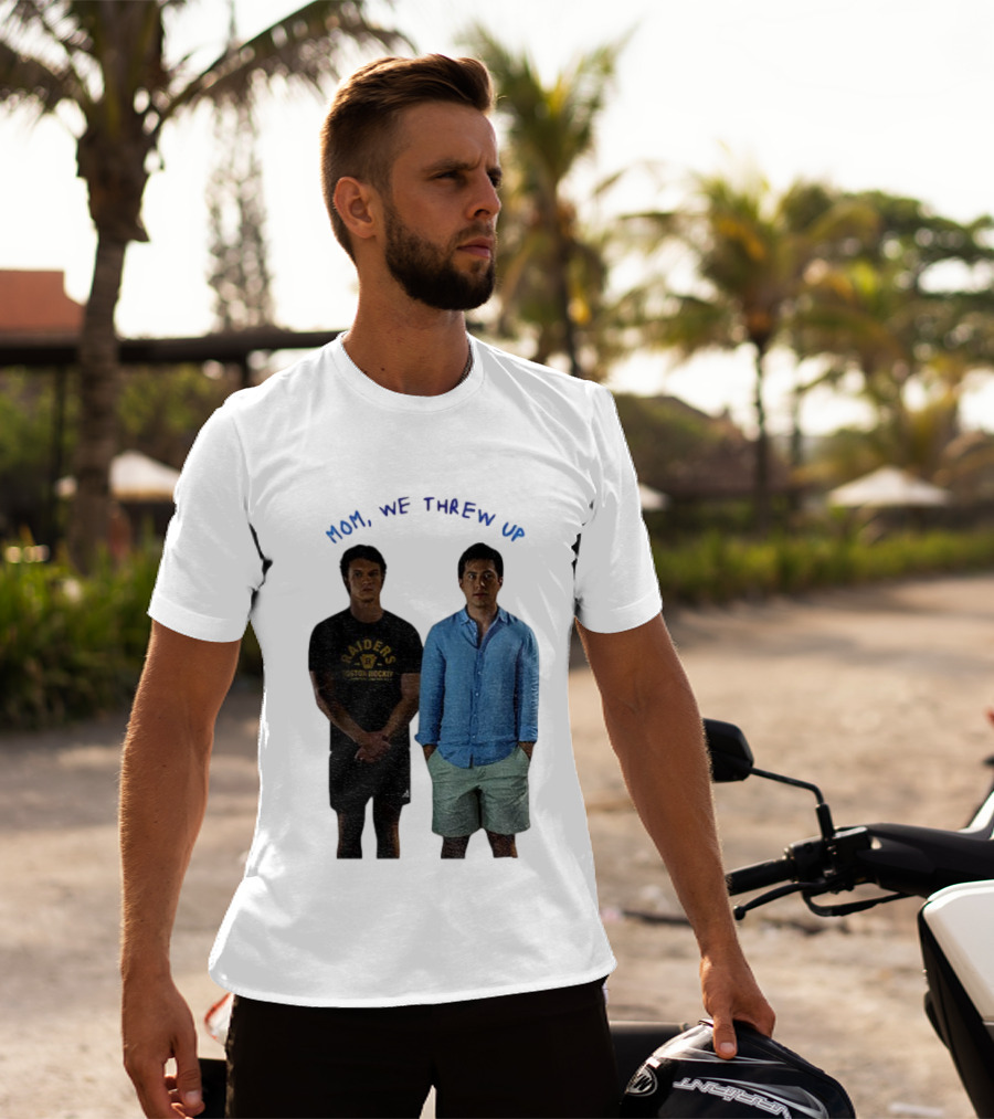 Mom We Threw Up Raiders Boston Hockey Heated Rivalry T-Shirt