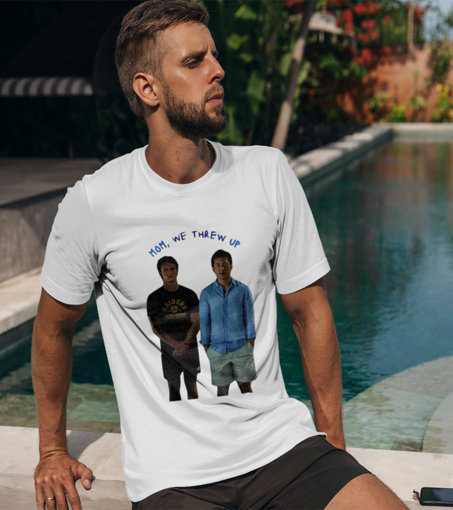 Mom We Threw Up Raiders Boston Hockey Heated Rivalry T-Shirt