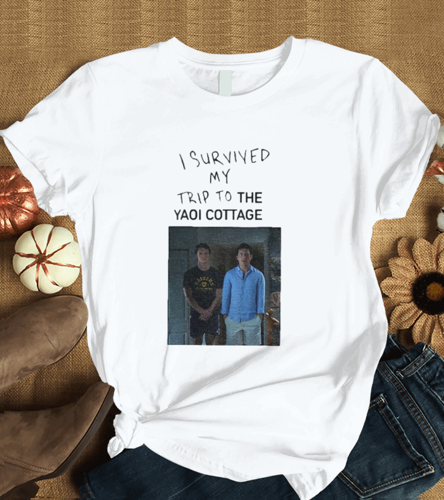 I Survived My Trip To The Yaoi Cottage Heated Rivalry Cottagecore LGBTQ+ Comedy Series T-Shirt