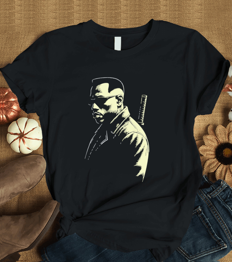 Blade Wesley Snipes Vampire Hunter Classic Samurai Sword T-Shirt