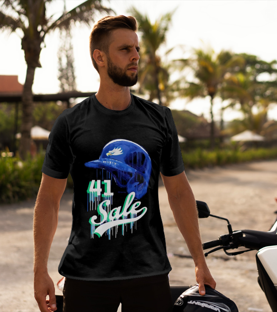 Chris Sale 41 Florida Gulf Coast Eagles Baseball Helmet T-Shirt