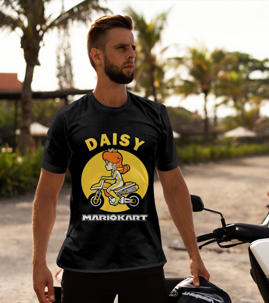 Daisy Mario Kart Motorcycle Rider T-Shirt