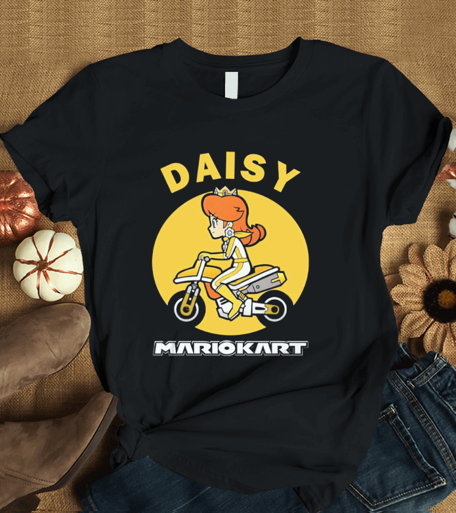 Daisy Mario Kart Motorcycle Rider T-Shirt