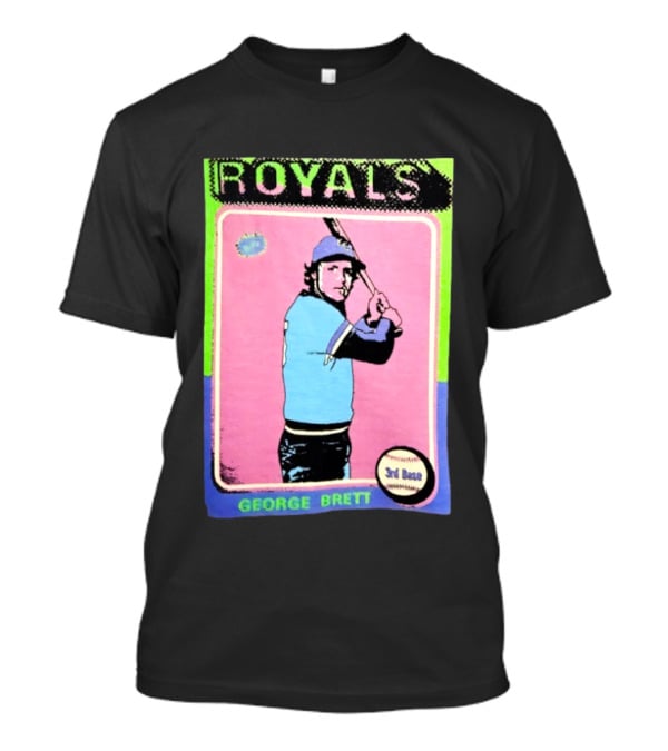 George Brett Royals 3rd Base Vintage Baseball Card T-Shirt