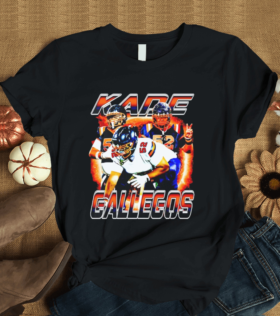 Kade Gallegos 52 Chicago Bears Football T-Shirt