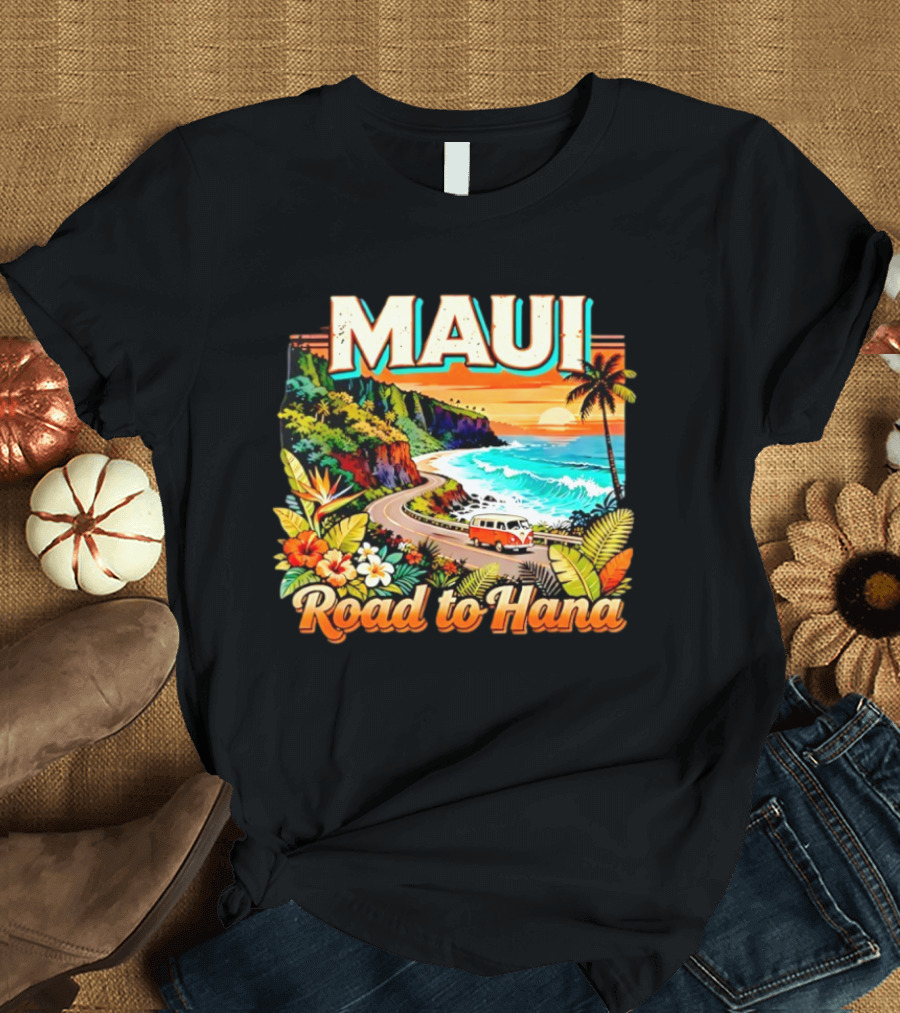 Maui Scenic Road To Hana Hawaii Tropical Adventure T-Shirt