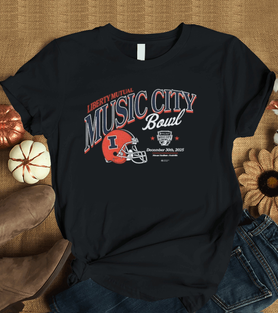 Illinois Fighting Illini Music City Bowl December 30 2025 Football Champs T-Shirt