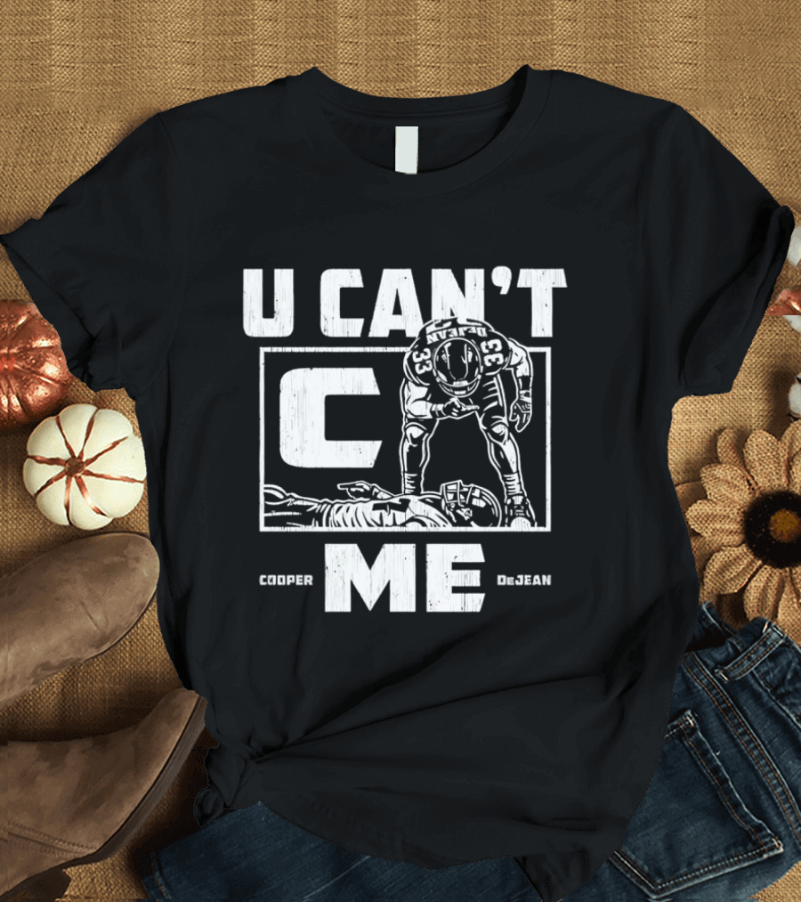 Philadelphia Eagles Cooper DeJean U Cant C Me Football Player T-Shirt