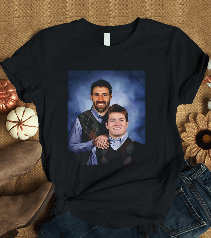 Mike Vrabel Drake Maye New England Patriots Step Brothers Football T-Shirt