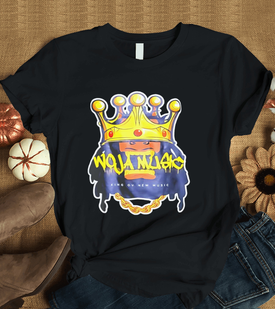 Woja Music King Ov New Music Crowned Gorilla Gold Chain T-Shirt