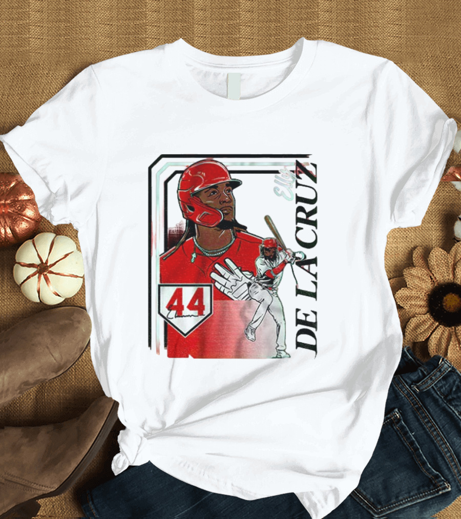 Elly De La Cruz Number 44 Reds Collage Frame MLB T-Shirt