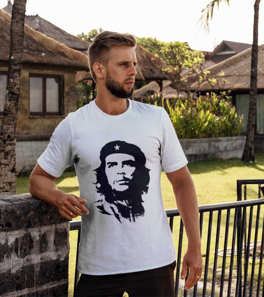 Che Guevara Big Head Argentine Marxist Revolutionary Iconic Stencil T-Shirt