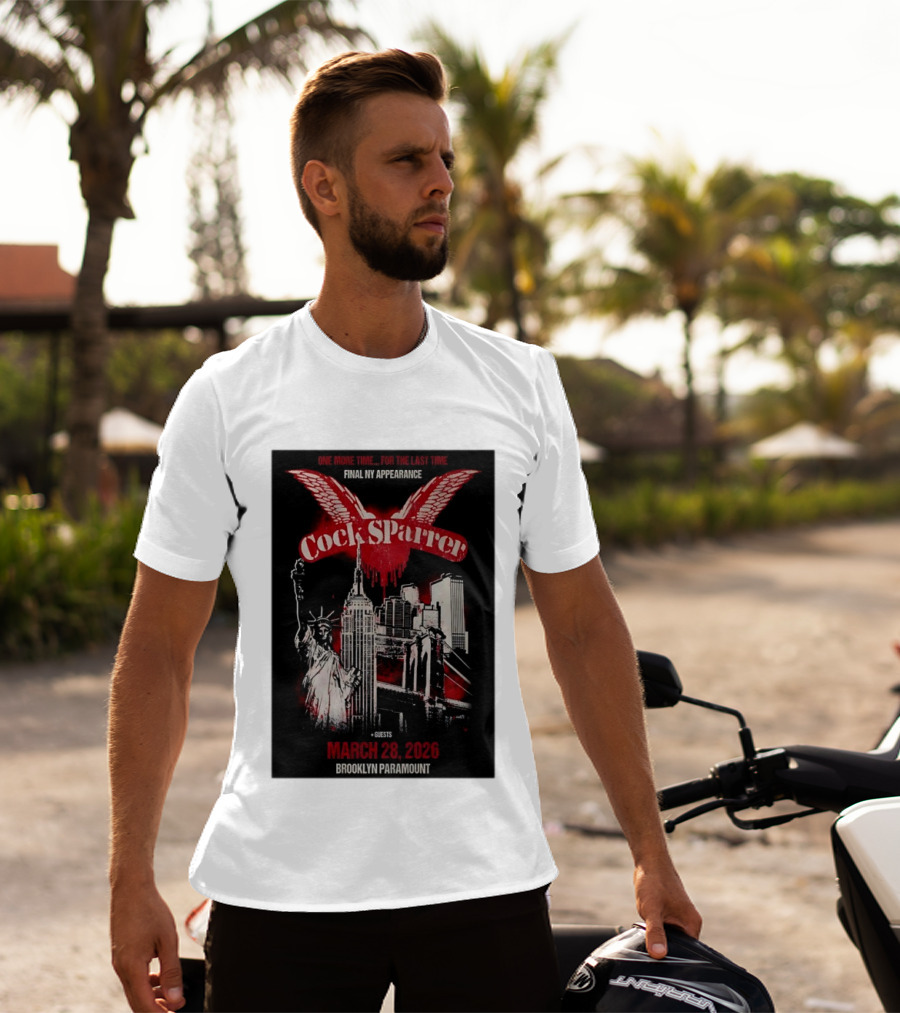 Cock Sparrer Final NY Appearance Brooklyn Paramount March 28 2026 Statue Of Liberty Empire State Building T-Shirt