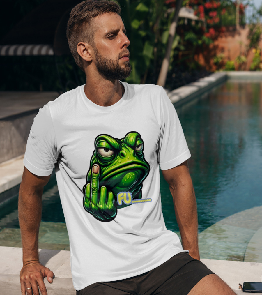 FU Frog Meme Gesture T-Shirt