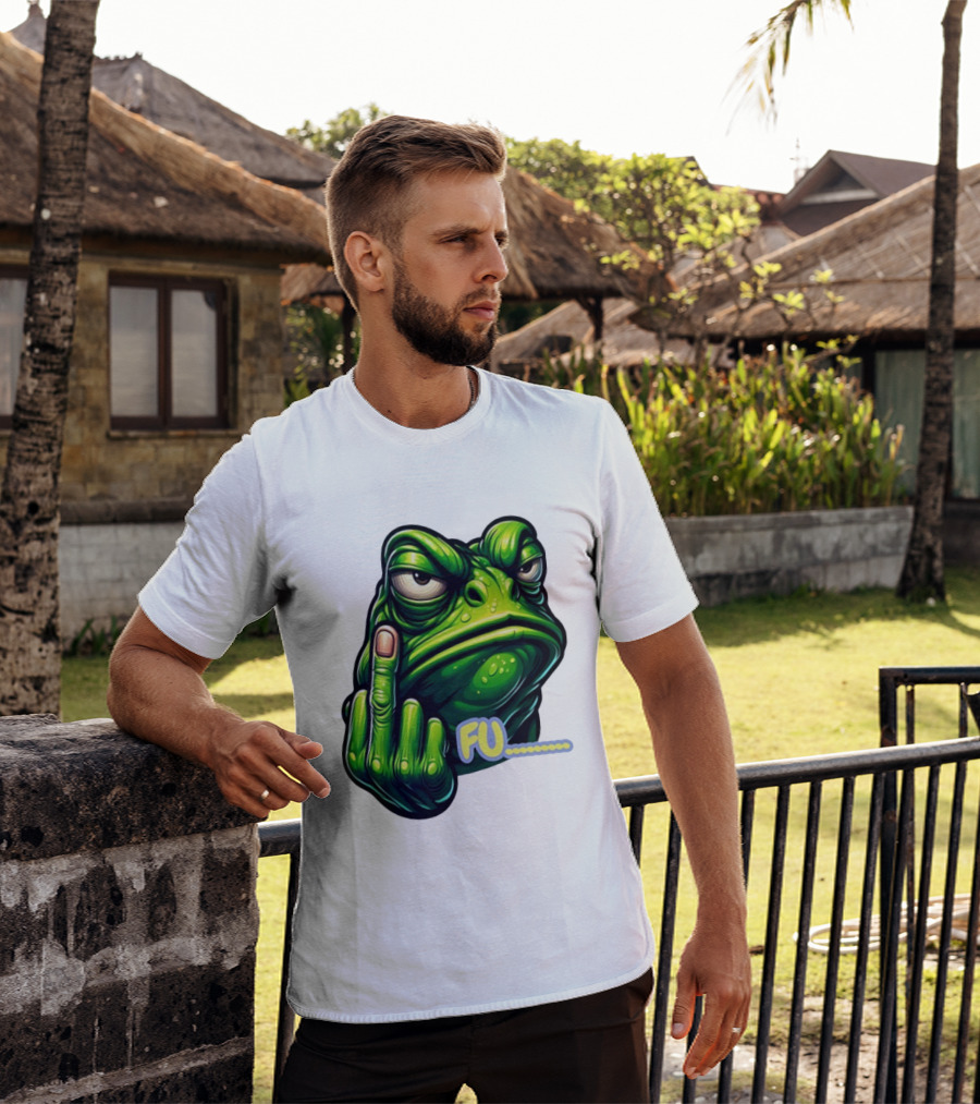 FU Frog Meme Gesture T-Shirt