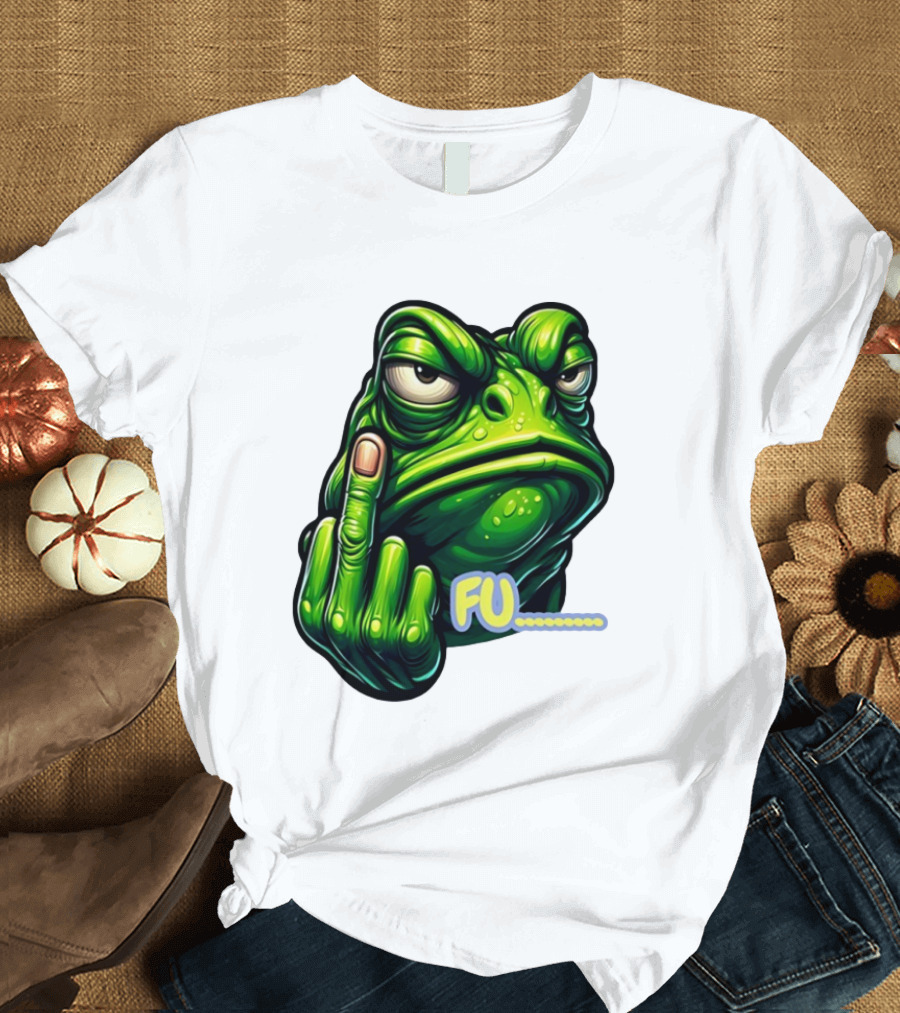 FU Frog Meme Gesture T-Shirt