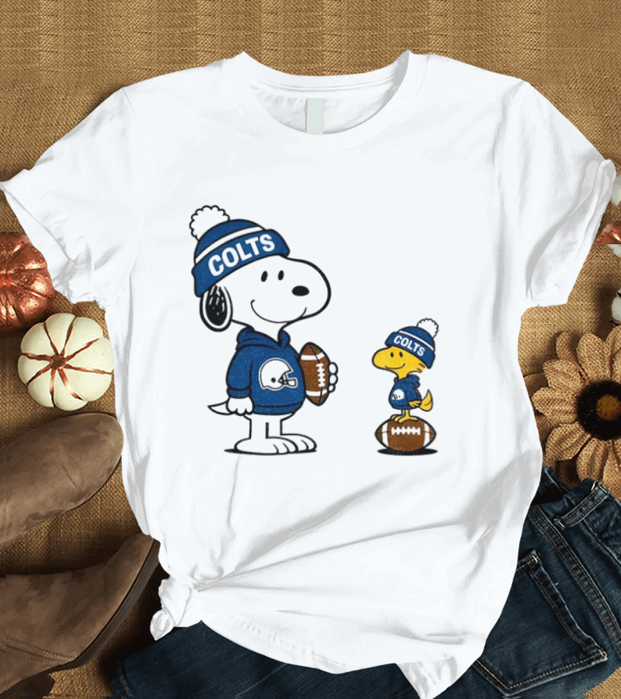 Indianapolis Colts Snoopy Woodstock NFL Football T-Shirt