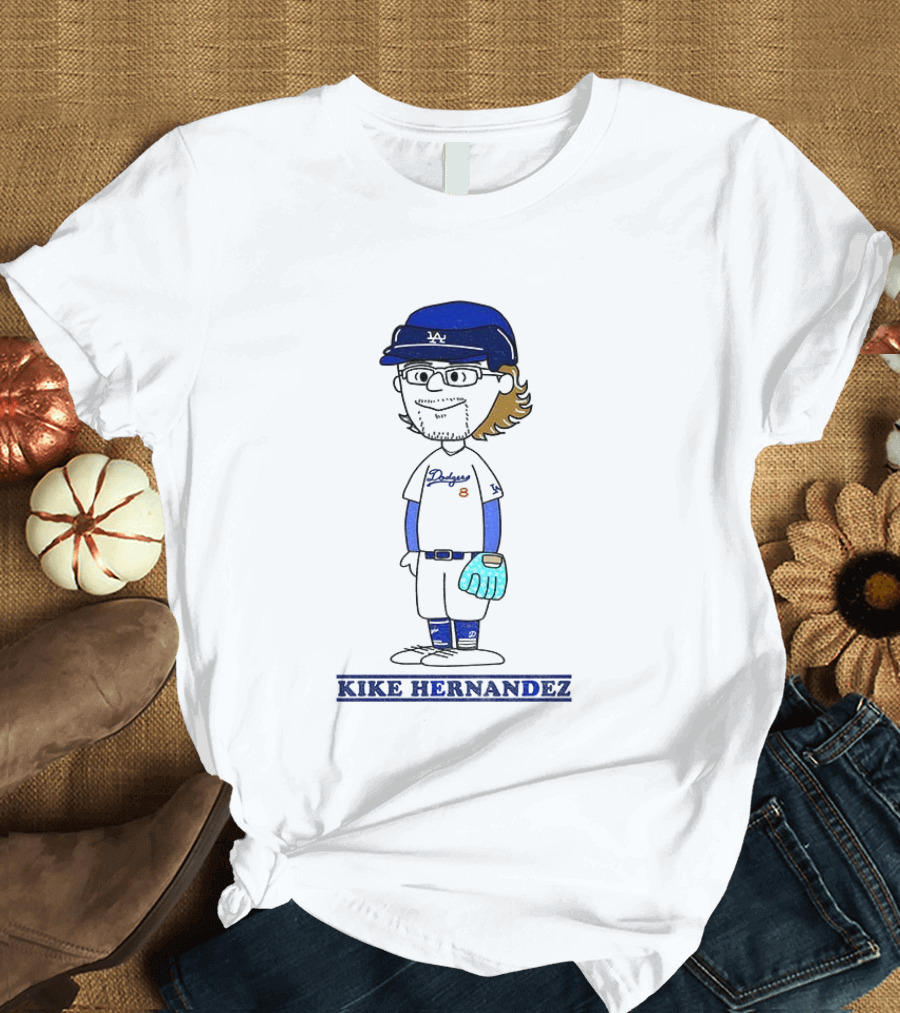 Peanuts Kike Hernandez Los Angeles Dodgers Baseball Player Collaboration 2025 T-Shirt