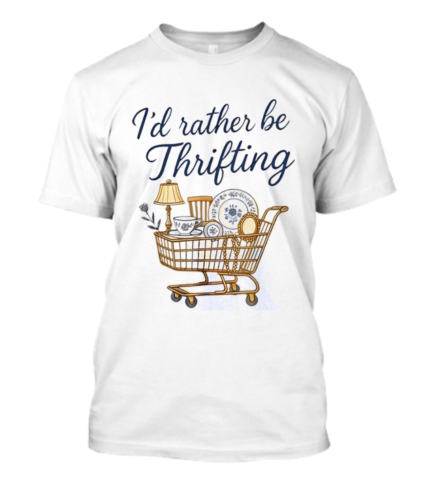 Shopping Cart I’d Rather Be Thrifting T-Shirt