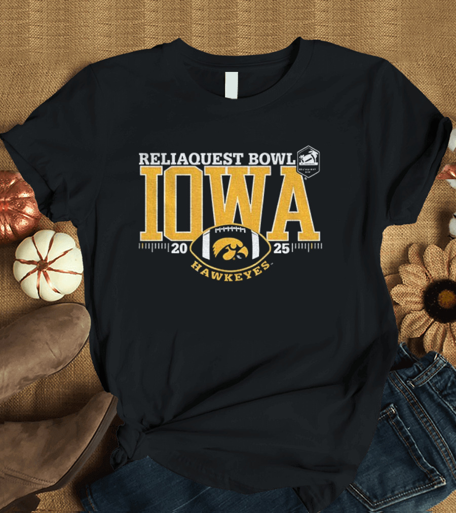 Iowa Hawkeyes Reliaquest Bowl 2025 Football Event T-Shirt