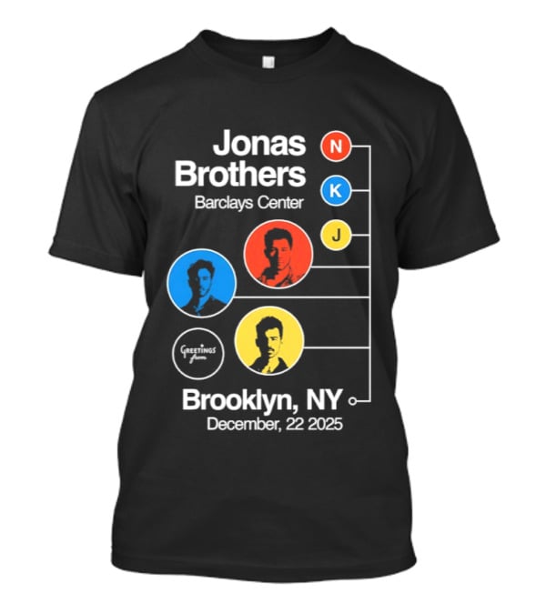 Jonas Brothers Barclays Center Brooklyn NY December 22 2025 Silhouette Circles T-Shirt