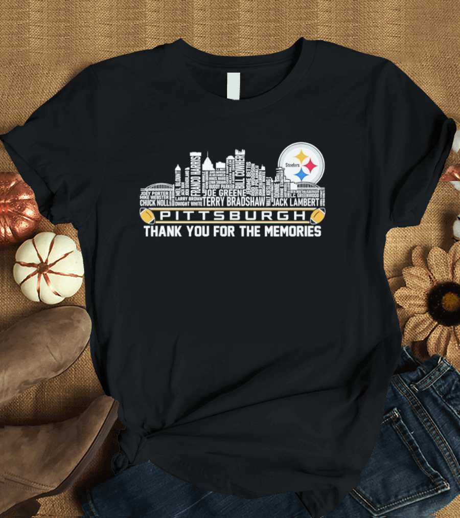 Pittsburgh Steelers Thank You For The Memories Legends City Skyline T-Shirt