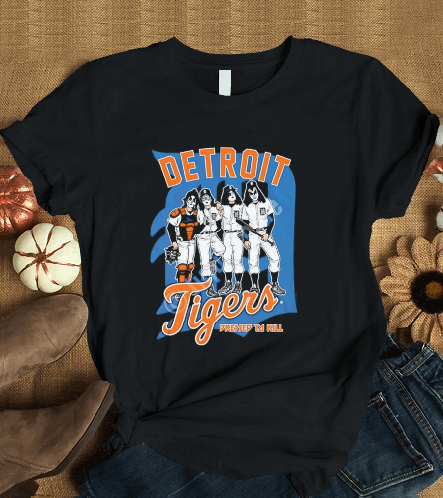 Detroit Tigers Dressed To Kill Vintage Rock T-Shirt