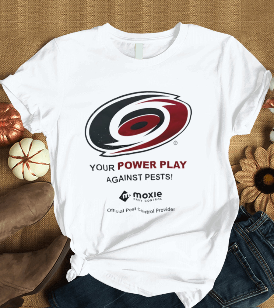 Carolina Hurricanes Power Play Against Pests With Orkin Pest Control T-Shirt