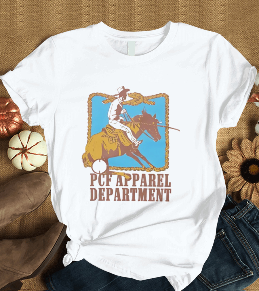 PCF Apparel Department Cowboy Horse Rope Border T-Shirt