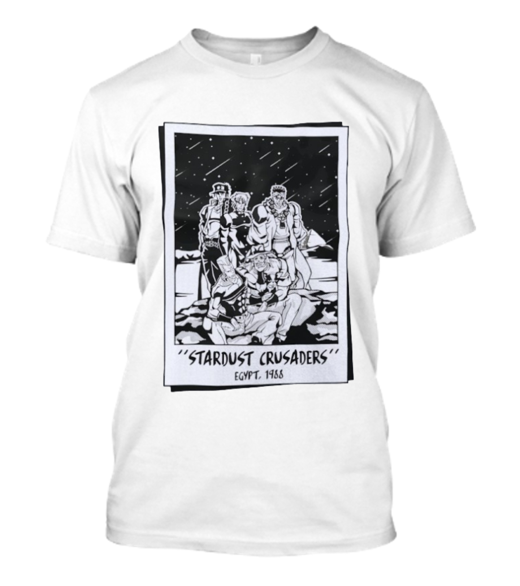Stardust Crusaders Egypt 1988 Characters Group Scene T-Shirt