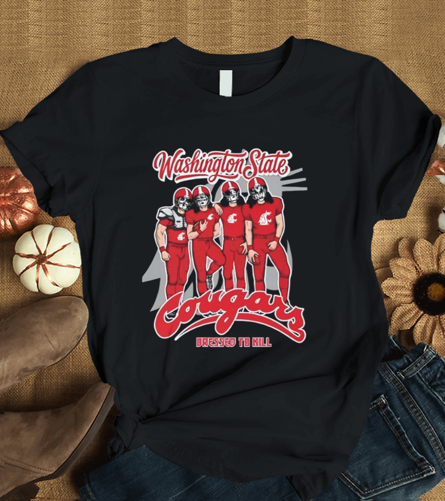 Washington State Cougars Dressed To Kill Football Team T-Shirt