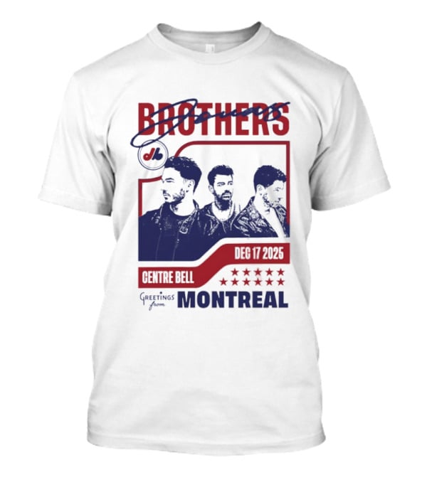 Jonas Brothers Montreal 2025 Centre Bell December 7 Concert Greetings T-Shirt