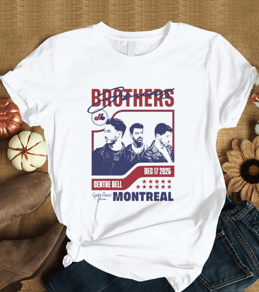 Jonas Brothers Montreal 2025 Centre Bell December 7 Concert Greetings T-Shirt