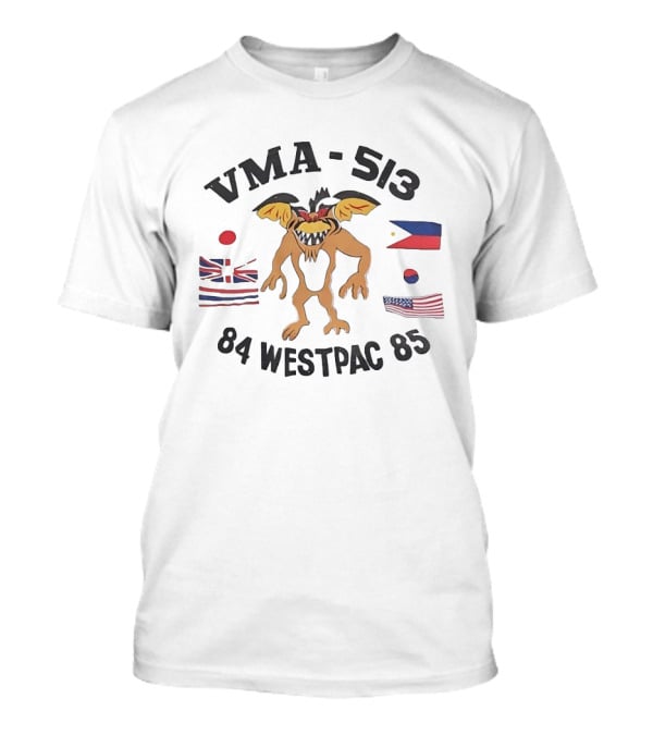 VMA 513 84 Westpac 85 Devil Creature With Flags T-Shirt