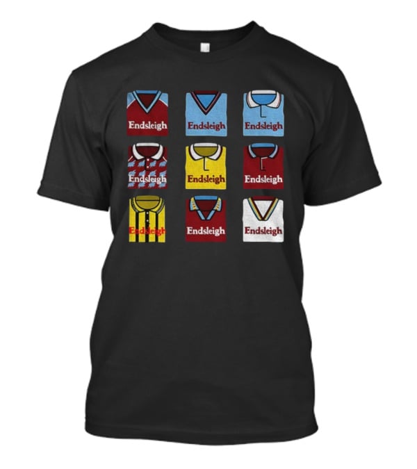 Burnley FC Endsleigh Retro Jerseys Collection Collage T-Shirt