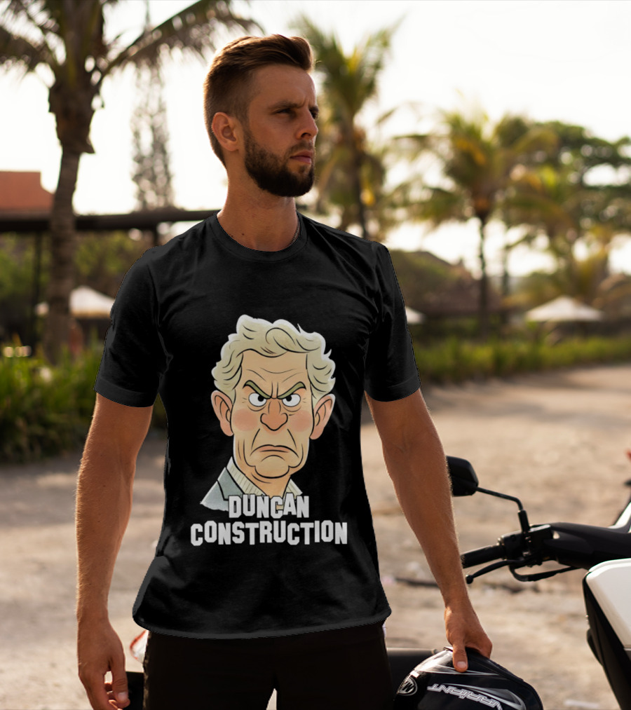 Duncan Construction Grumpy Caricature T-Shirt