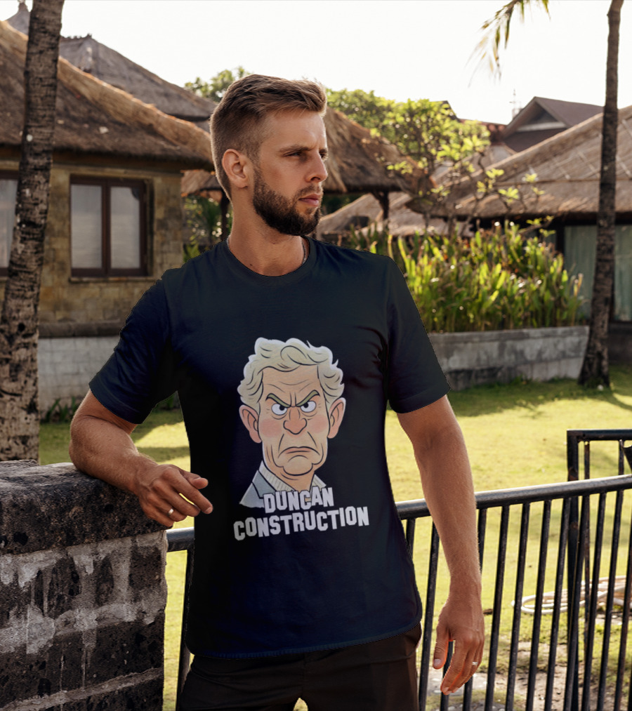 Duncan Construction Grumpy Caricature T-Shirt