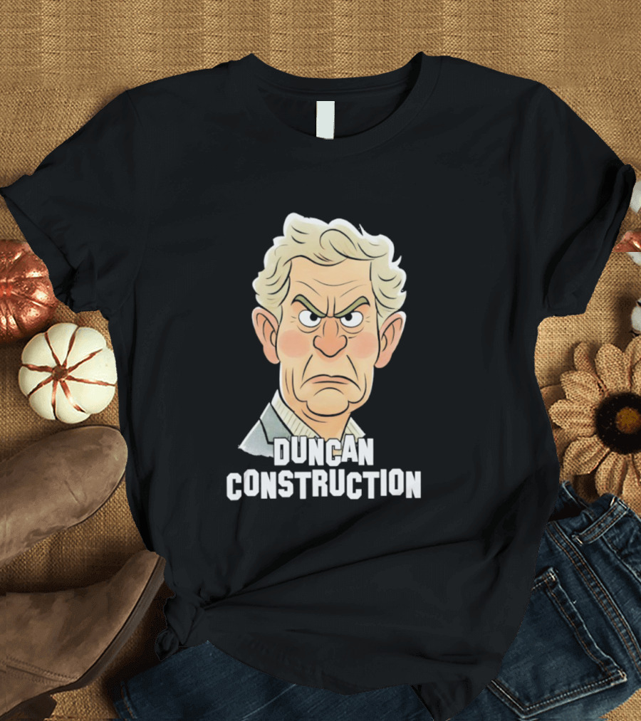 Duncan Construction Grumpy Caricature T-Shirt