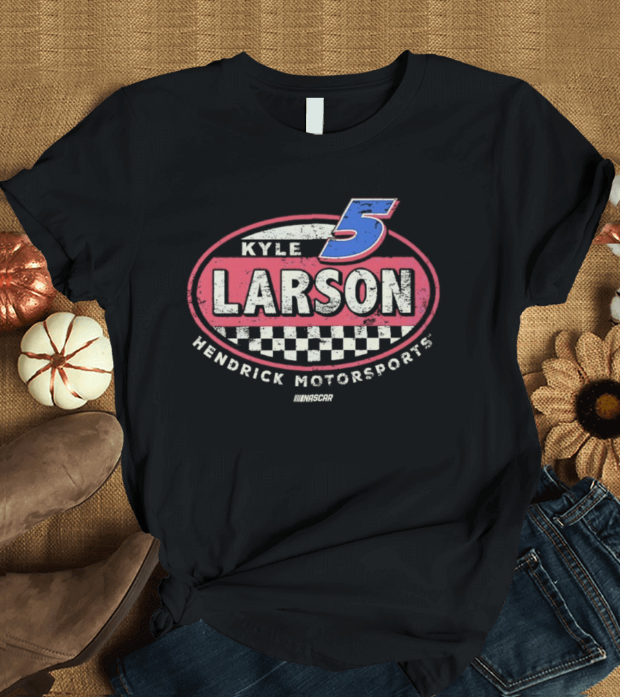 Kyle Larson 5 Hendrick Motorsports Vintage Racing Checkerboard T-Shirt