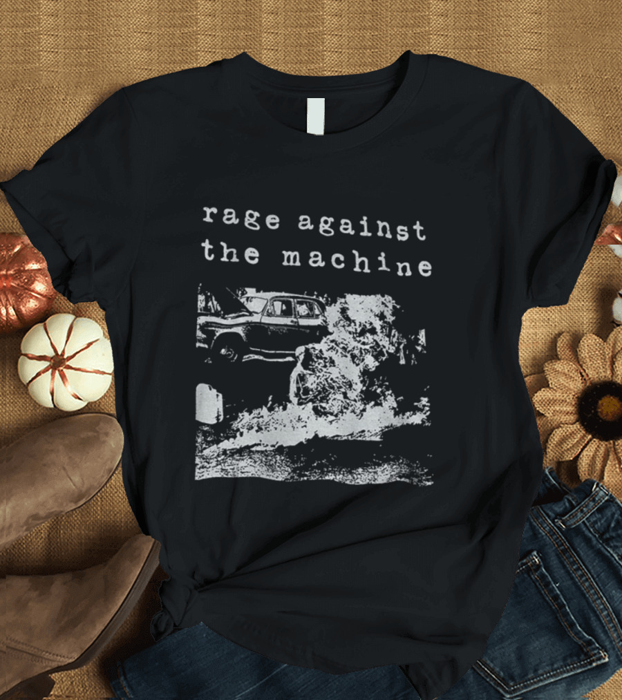 Rage Against The Machine Vintage Album Cover Amalgalm T-Shirt