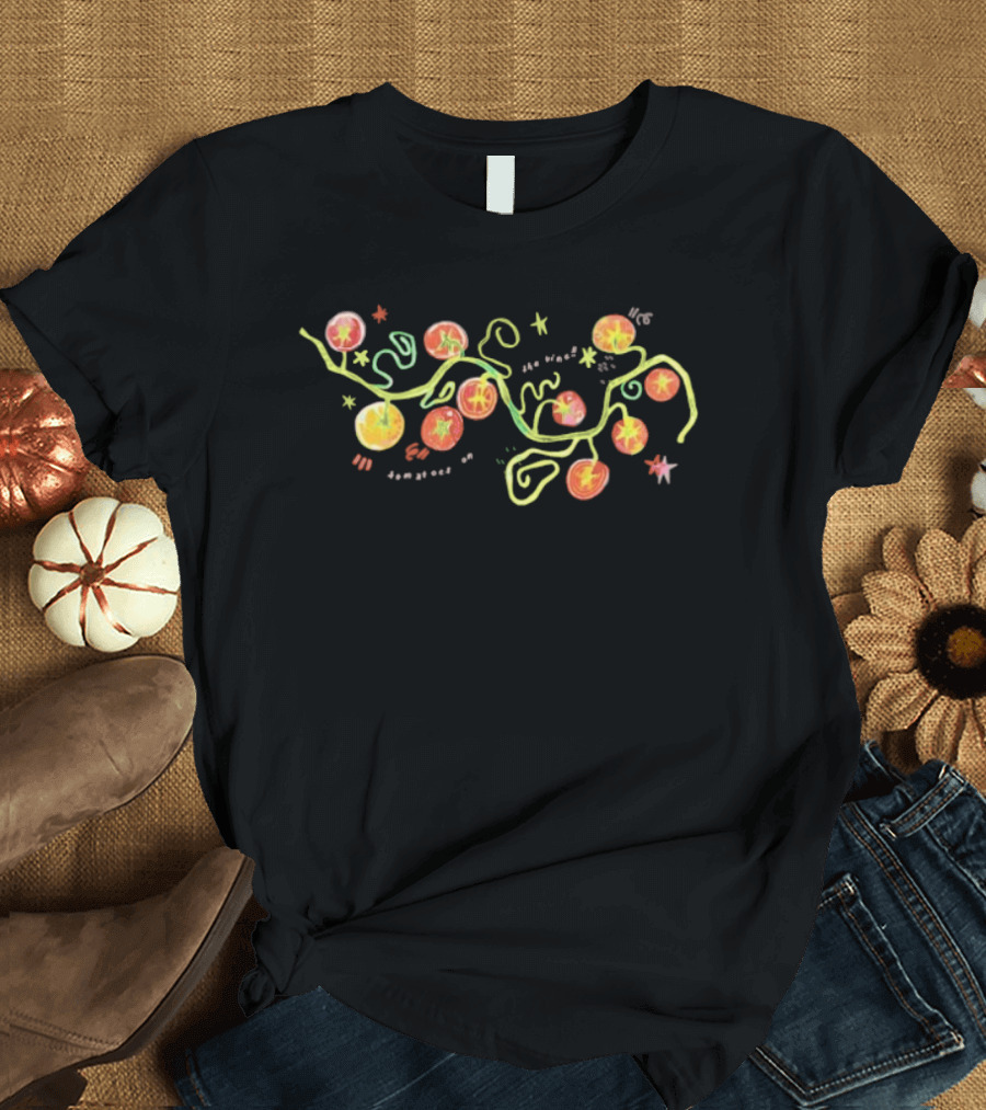 The Vine Tomato On Stars And Swirls T-Shirt