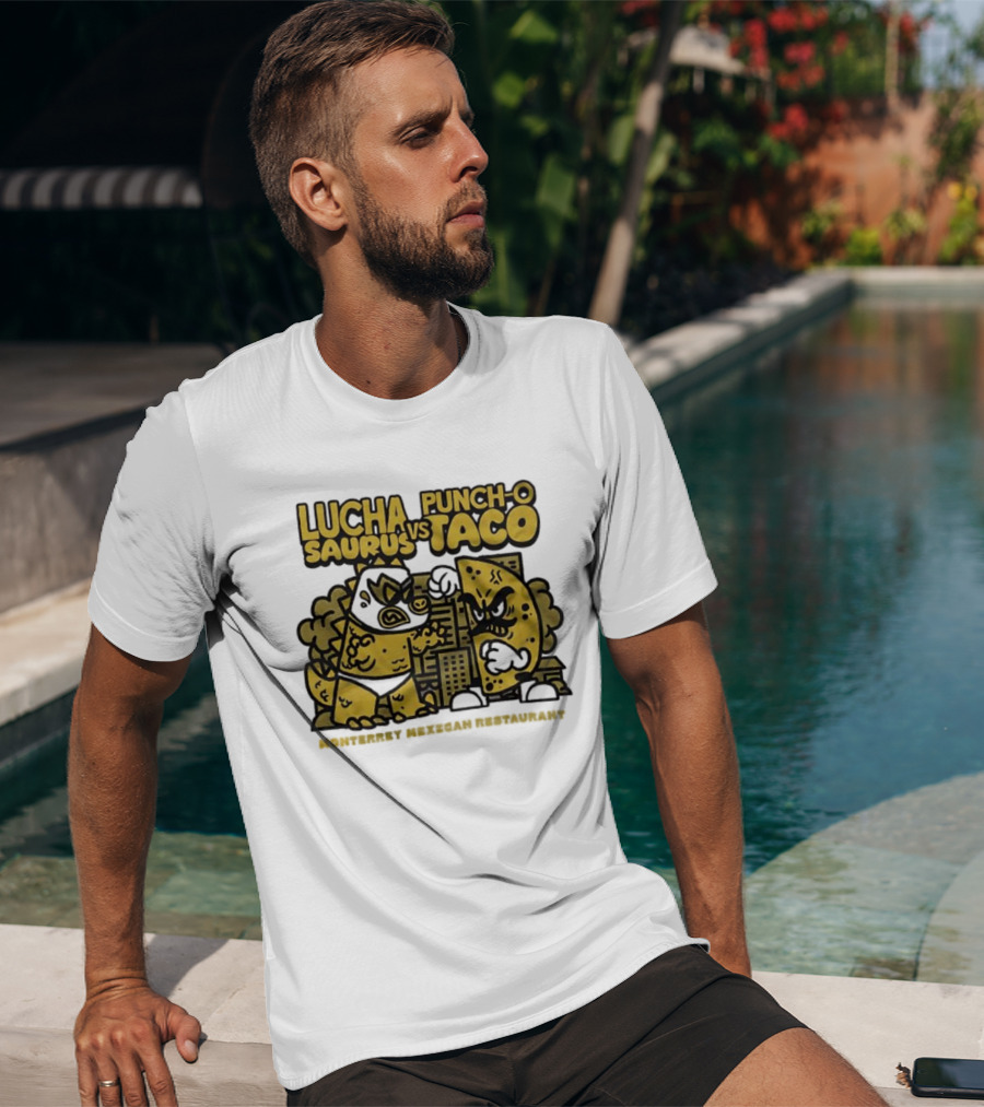 Lucha Saurus Vs Punch O Taco Monterrey Mexican Artistry T-Shirt