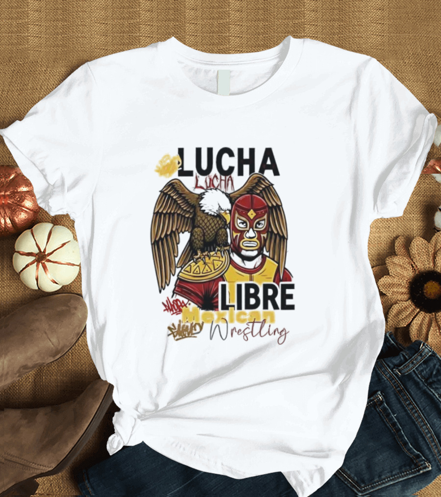 Mexican Wrestlin Lucha Libre Classic Eagle Masked Fighter T-Shirt