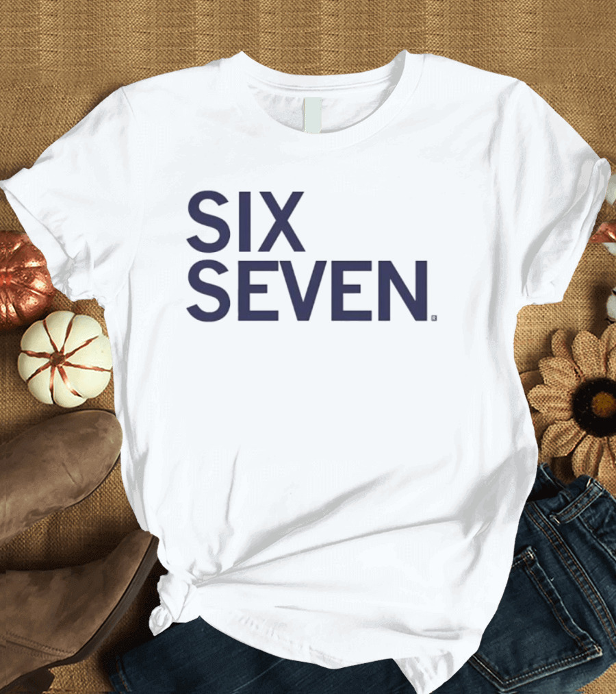 Six Seven 6 7 Text Iconic T-Shirt