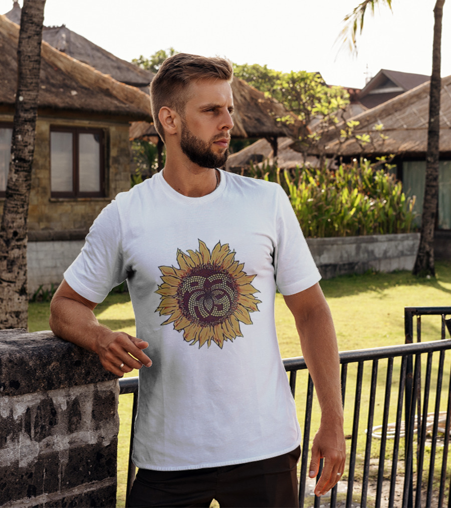 Sunflower Mosaic Pattern Aron Ralston T-Shirt