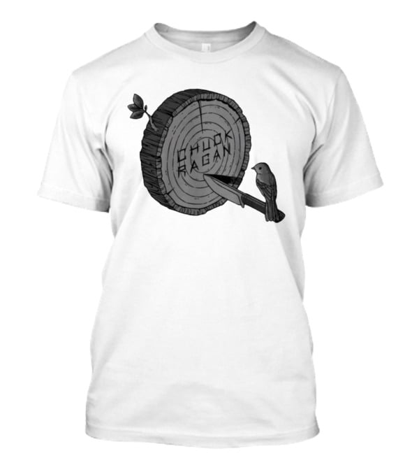 Chuck Ragan Target Practice Woodblock Bird Knife T-Shirt